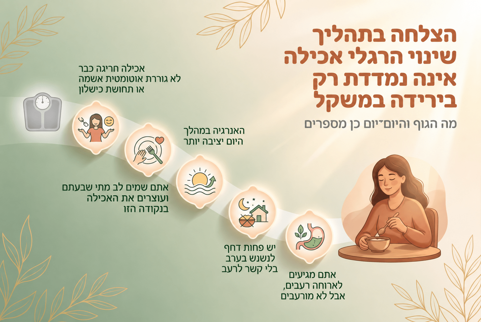 הצלחה בתהליך שינוי הרגלי אכילה אינה נמדדת רק בירידה במשקל - מאמר